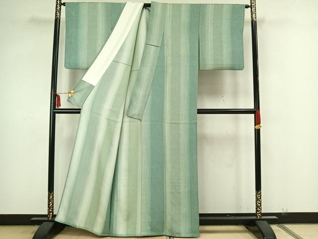 平和屋着物▽上質な小紋 単衣 墨流し文様 正絹 逸品 AAAZ9068fy