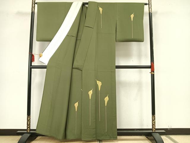 平和屋着物▽訪問着 単衣 カラー 正絹 逸品 AAAZ9069fy
