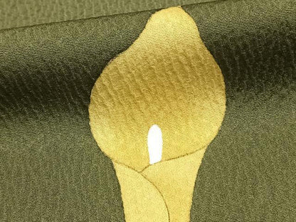 平和屋着物▽訪問着 単衣 カラー 正絹 逸品 AAAZ9069fy