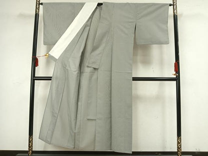 平和屋着物▽小紋 単衣 縞 洗える着物 AAAZ9070fy