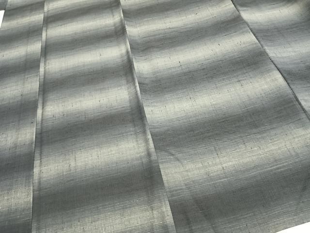 平和屋着物▽伝統工芸士 馬渕登作 玉糸紬 単衣 横段文 証紙付き 正絹 逸品 AAAZ9073fy