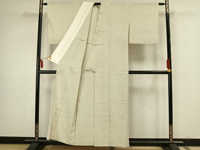 平和屋着物▽本塩沢 単衣 蚊絣 正絹 逸品 AAAZ9077fy