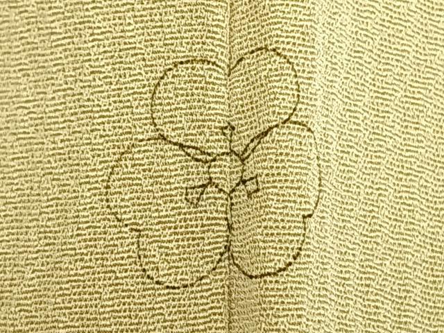 平和屋着物▽訪問着 単衣 吉祥花鳥文 金彩 正絹 逸品 AAAZ9080fy