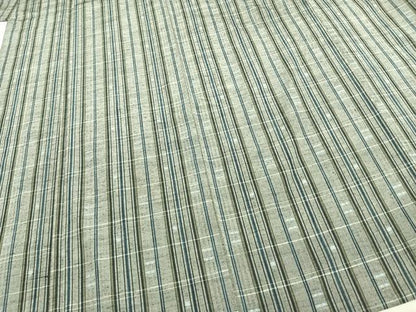 平和屋着物▽上質な紬 単衣 縞 正絹 逸品 AAAZ9082fy