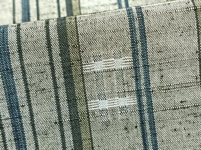 平和屋着物▽上質な紬 単衣 縞 正絹 逸品 AAAZ9082fy