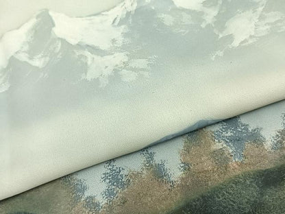 平和屋着物▽訪問着 単衣 作家物 手描き 風景文 暈し染め 正絹 逸品 AAAZ9087fy