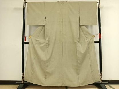 平和屋着物▽本塩沢 単衣 110亀甲 総詰め 正絹 逸品 AAAZ9091fy
