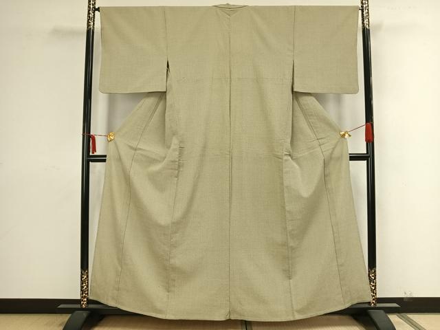 平和屋着物▽本塩沢 単衣 110亀甲 総詰め 正絹 逸品 AAAZ9091fy