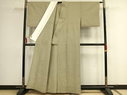 平和屋着物▽本塩沢 単衣 110亀甲 総詰め 正絹 逸品 AAAZ9091fy