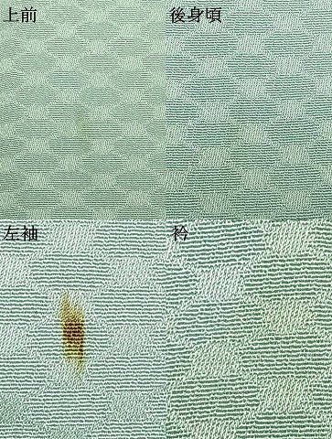 平和屋着物▽色無地　単衣　花尽くし　水色　洗える着物　AAAZ9093fy
