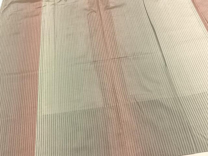 平和屋着物▽道行コート　スリーシーズン　春夏秋　塵除け　縞　ロング丈　正絹　逸品　未使用　AAAZ9103fy