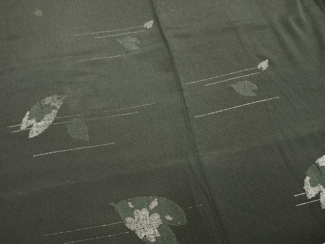 平和屋着物▽羽織 スリーシーズン 春夏秋 塵除け 舞花文 黒地 銀糸 正絹 逸品 AAAZ9106fy