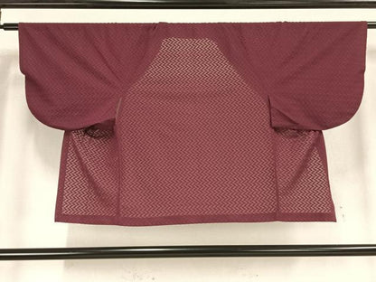 平和屋着物▽羽織 スリーシーズン 春夏秋 塵除け 抽象地紋 浅蘇芳色 正絹 逸品 AAAZ9107fy