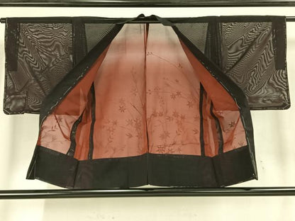 平和屋着物▽羽織　スリーシーズン　春夏秋　塵除け　枝葉文　正絹　逸品　AAAZ9115fy