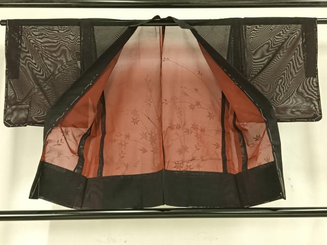 平和屋着物▽羽織　スリーシーズン　春夏秋　塵除け　枝葉文　正絹　逸品　AAAZ9115fy