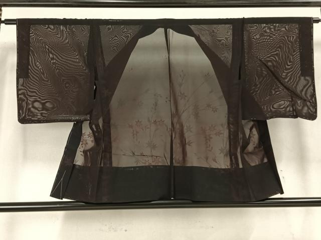 平和屋着物▽羽織　スリーシーズン　春夏秋　塵除け　枝葉文　正絹　逸品　AAAZ9115fy