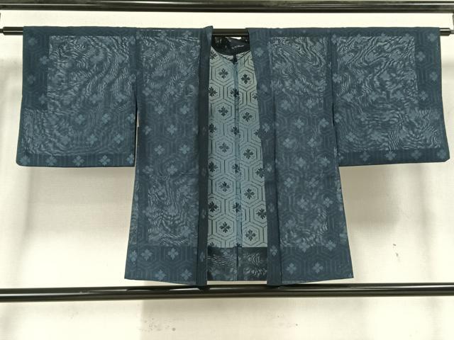 平和屋着物▽羽織 スリーシーズン 春夏秋 塵除け 亀甲文様 正絹 逸品 AAAZ9117fy