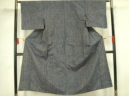 平和屋着物▽上質な紬 単衣 霞文 正絹 逸品 AAAZ9121fy