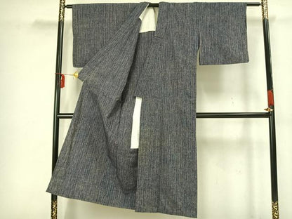平和屋着物▽上質な紬 単衣 霞文 正絹 逸品 AAAZ9121fy