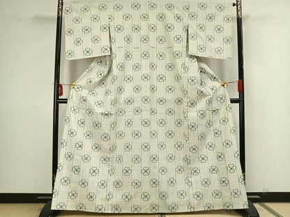 平和屋着物▽上質な紬 単衣 花間道 正絹 逸品 未使用 AAAZ9122fy