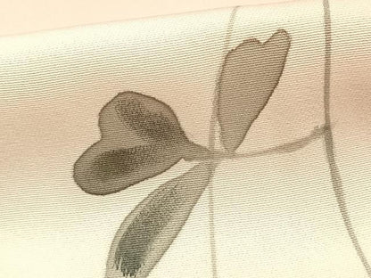 平和屋着物▽訪問着 単衣 手描き 蔦の葉文 正絹 逸品 AAAZ9123fy