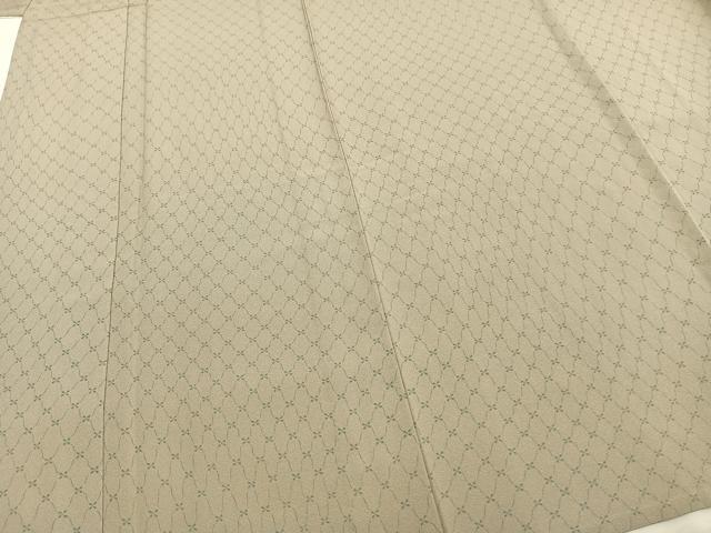 平和屋着物▽上質な小紋 単衣 幾何学花文 正絹 逸品 未使用 AAAZ9124fy