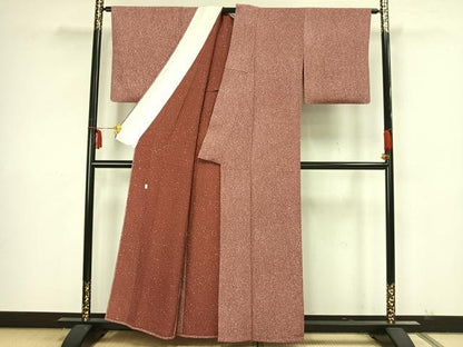 平和屋着物▽上質な小紋 単衣 作家物 霞文 正絹 逸品 AAAZ9128fy