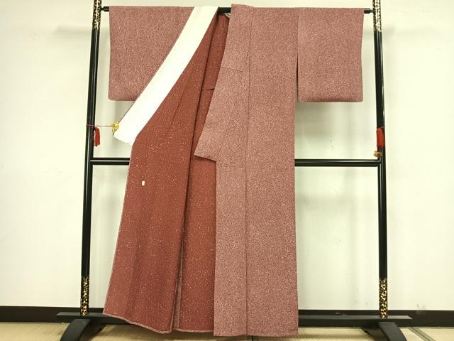 平和屋着物▽上質な小紋 単衣 作家物 霞文 正絹 逸品 AAAZ9128fy