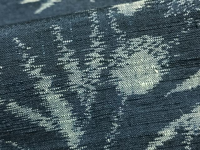 平和屋着物▽上質な紬 単衣 草葉文 正絹 逸品 AAAZ9129fy
