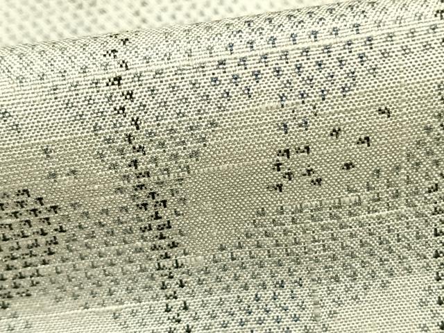 平和屋着物▽上質な紬　単衣　枝葉文　正絹　逸品　AAAZ9137fy