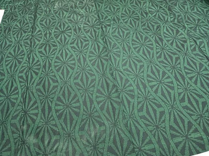 平和屋着物▽上質な紬　単衣　立涌文　正絹　逸品　AAAZ9140fy