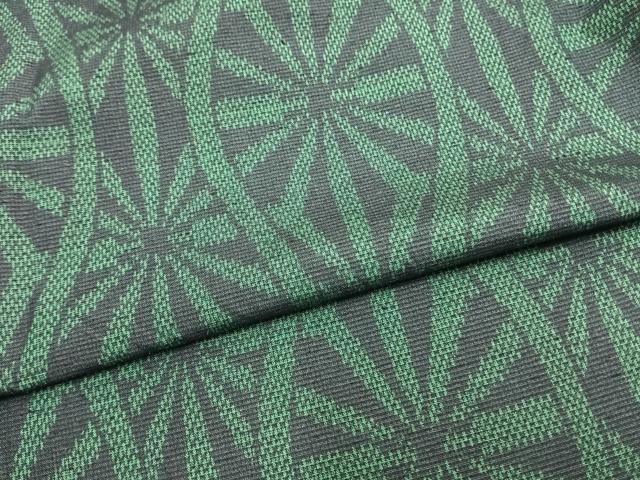 平和屋着物▽上質な紬　単衣　立涌文　正絹　逸品　AAAZ9140fy