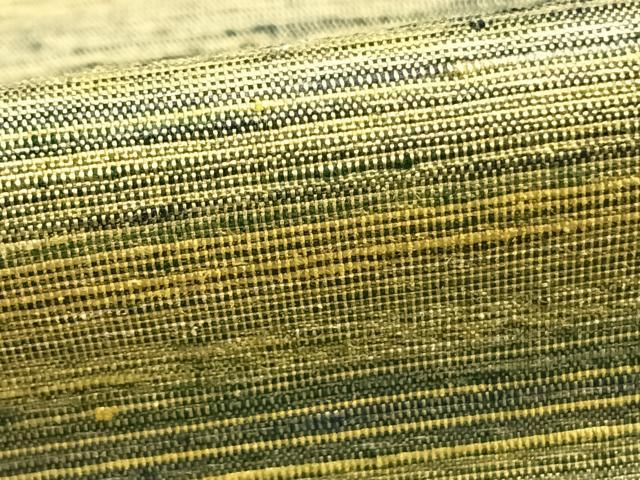 平和屋着物▽上質な紬 単衣 横縞 正絹 逸品 AAAZ9145fy