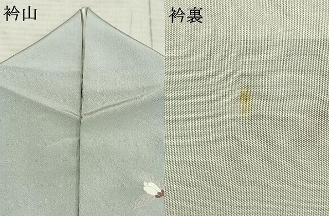 平和屋着物▽訪問着 単衣 枝花文 正絹 逸品 AAAZ9151fy