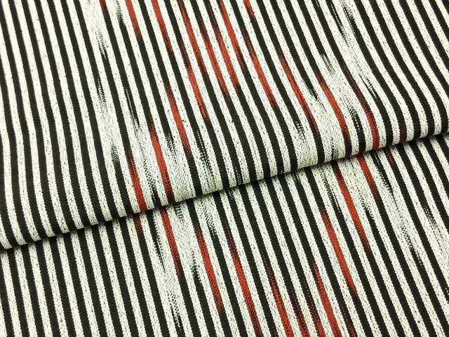 平和屋着物▽お召　単衣　幾何学文様　正絹　逸品　AAAZ9159fy