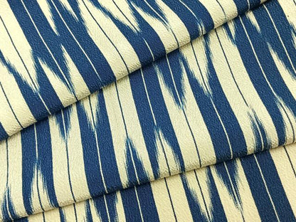 平和屋着物▽お召　単衣　矢羽文　やまと誂製　正絹　逸品　AAAZ9162fy