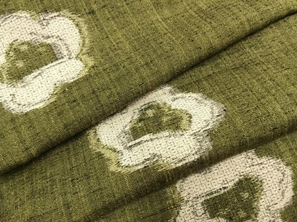 平和屋着物▽上質な紬　単衣　80亀甲　舞花文　正絹　逸品　AAAZ9167fy