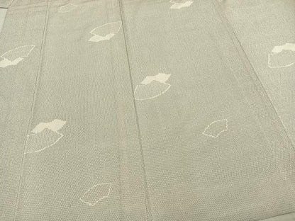平和屋着物▽本塩沢 単衣 110亀甲 地紙文 正絹 逸品 AAAZ9169fy