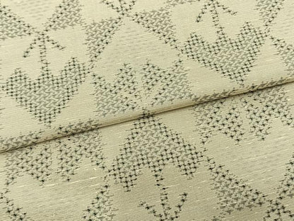 平和屋着物▽お召 単衣 市松文 正絹 逸品 AAAZ9170fy