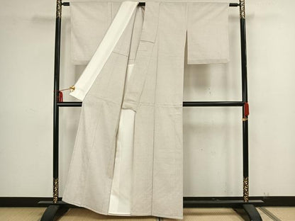 平和屋着物▽本塩沢 単衣 蚊絣 正絹 逸品 AAAZ9175fy