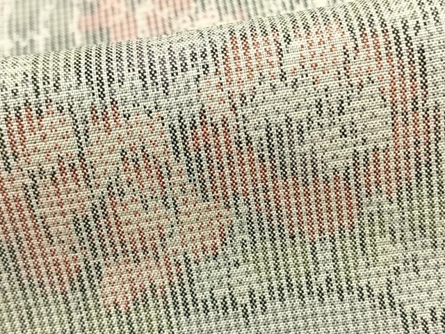 平和屋着物▽大島紬 単衣 草花文 証紙付き 正絹 逸品 AAAZ9183fy
