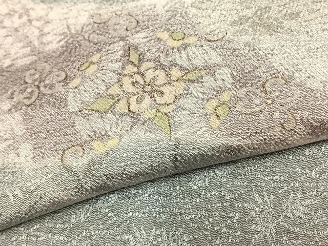 平和屋着物▽訪問着 単衣 花丸文 暈し染め 金彩 ロング丈 正絹 逸品 AAAZ9190fy