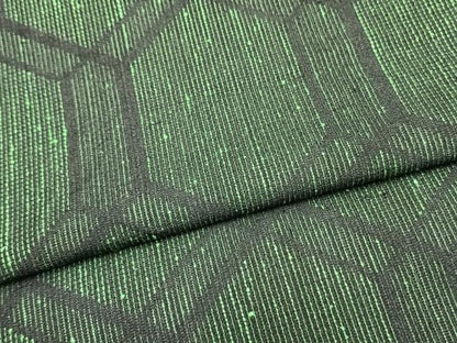 平和屋着物▽上質な紬 単衣 亀甲文様 正絹 逸品 AAAZ9193fy