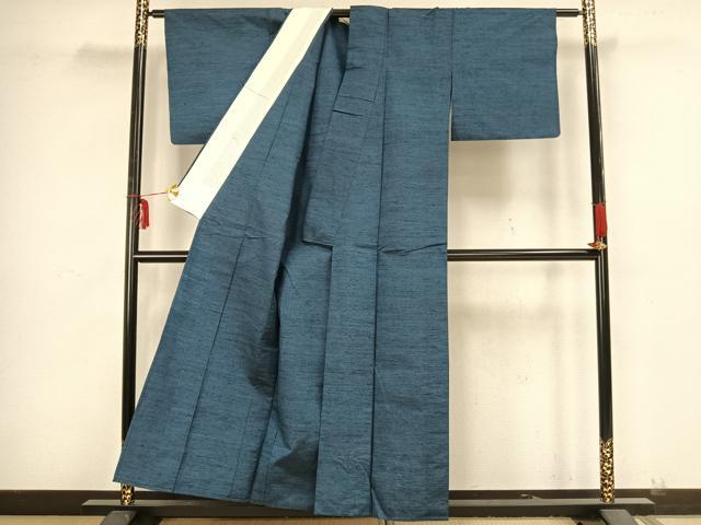 平和屋着物▽上質な紬 単衣 霞文 正絹 逸品 AAAZ9194fy