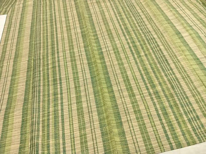 平和屋着物▽上質な紬　単衣　縞　正絹　逸品　AAAZ9197fy