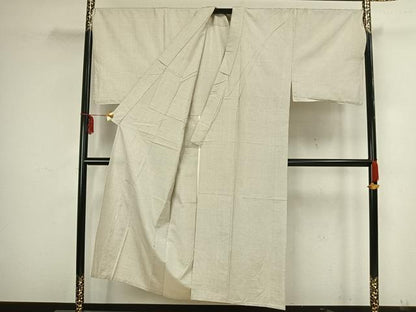平和屋着物▽男性　本場大島紬　白大島　単衣　100亀甲　総詰め　正絹　逸品　AAAZ9199fy