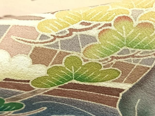 平和屋着物▽豪華黒留袖 単衣 作家物 風景文 暈し染め 正絹 逸品 AAAZ9202fy