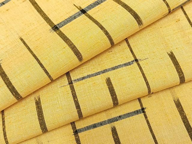 平和屋着物▽上質な紬 単衣 抽象文様 正絹 逸品 AAAZ9203fy