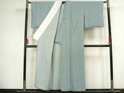 平和屋着物▽上質な小紋 単衣 蔦の葉文 正絹 逸品 AAAZ9204fy
