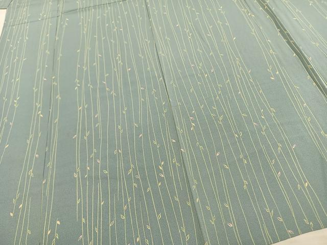 平和屋着物▽上質な小紋 単衣 蔦の葉文 正絹 逸品 AAAZ9204fy